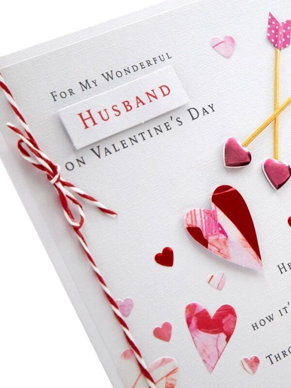 Seraphine Hallmark Red Husband Heart And Arrows Valentines Card