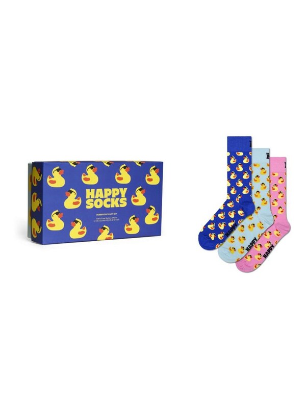 Seraphine Happy Socks Blue Rubber Duck Socks 3 Pack