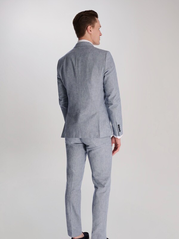 seraphine Harry Brown Blue Giacomo Cotton Linen Double Breasted Suit Jacket