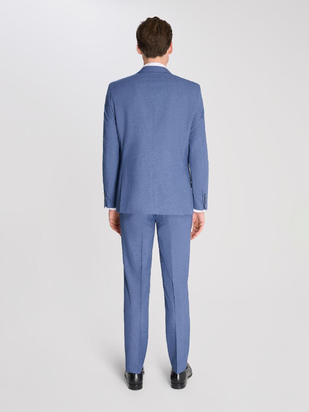 seraphine Harry Brown Blue Marl Alex Slim Fit Suit Jacket