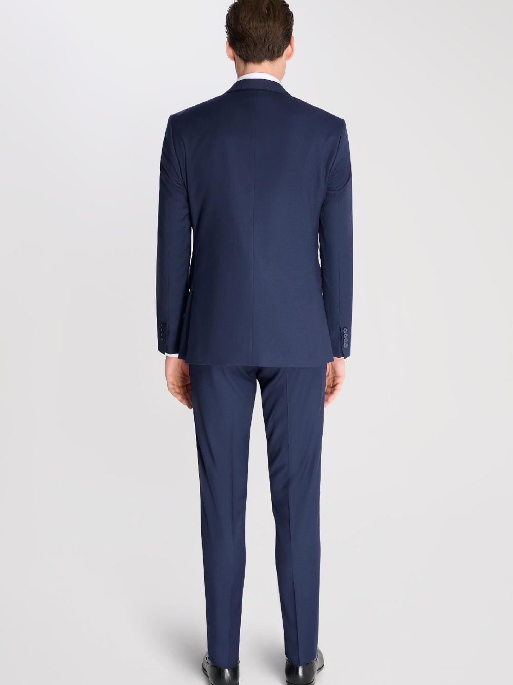 seraphine Harry Brown Blue Raffi Slim Fit Suit Jacket