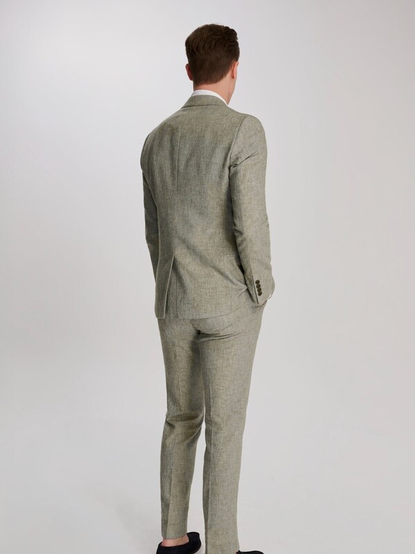 seraphine Harry Brown Green Giacomo Slim Fit Cotton Linen Suit Jacket