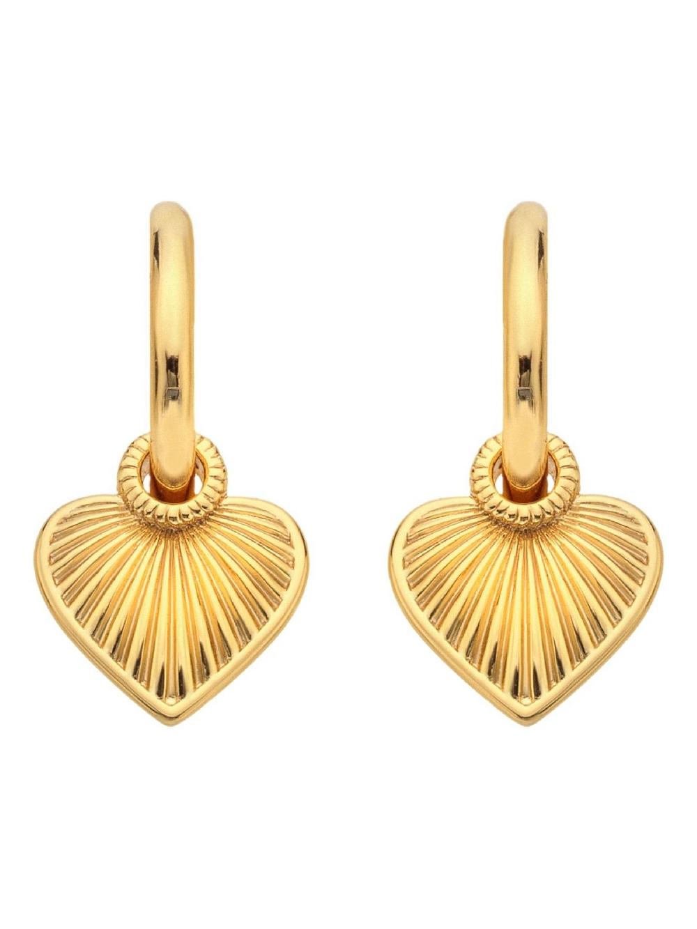 seraphine Hot Diamonds Gold Tone HD X GE Essence Heart Huggie Earrings