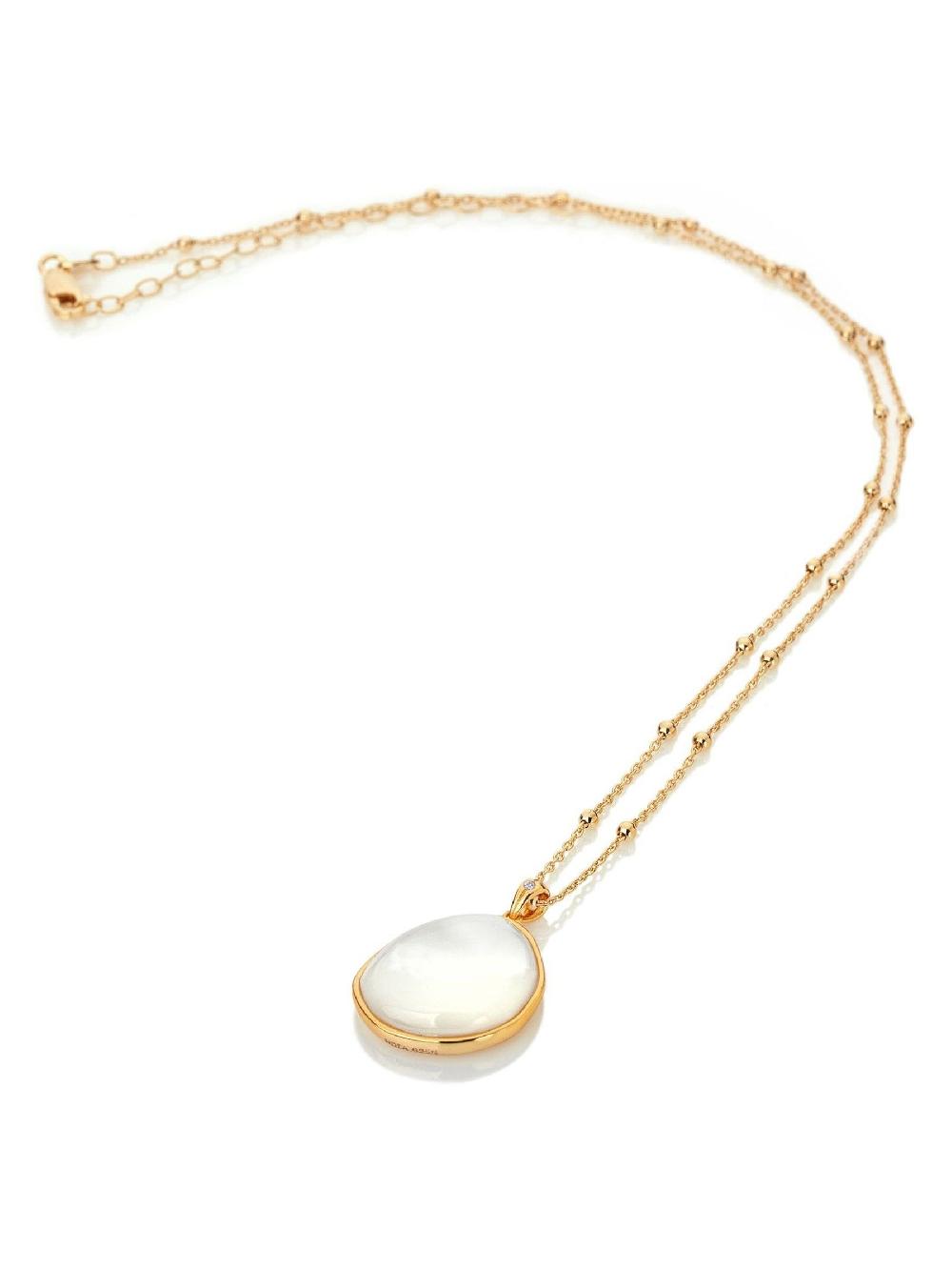 seraphine Hot Diamonds HD X JJ Gold Tone Calm Mother Of Pearl Pendant Necklace