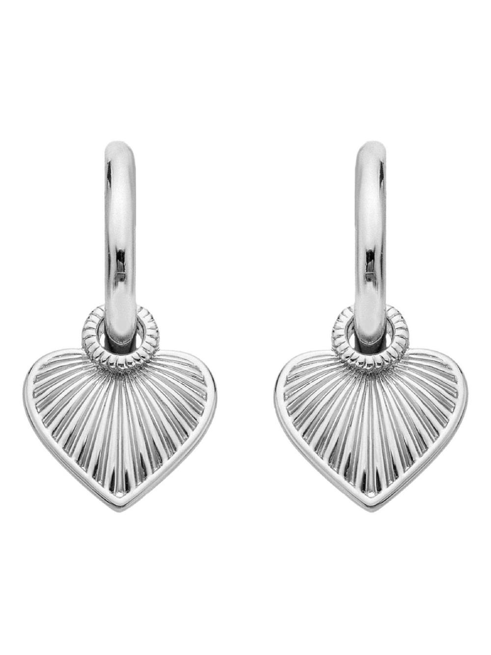 seraphine Hot Diamonds Sterling Silver Essence Heart Huggie Earrings