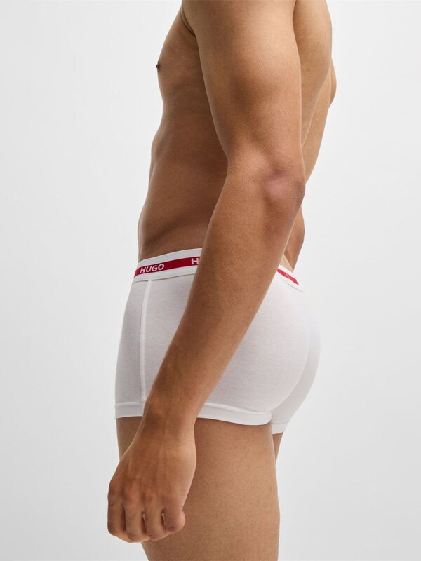 Seraphine HUGO Red Logo Waistband Stretch Cotton Trunks 3 Pack