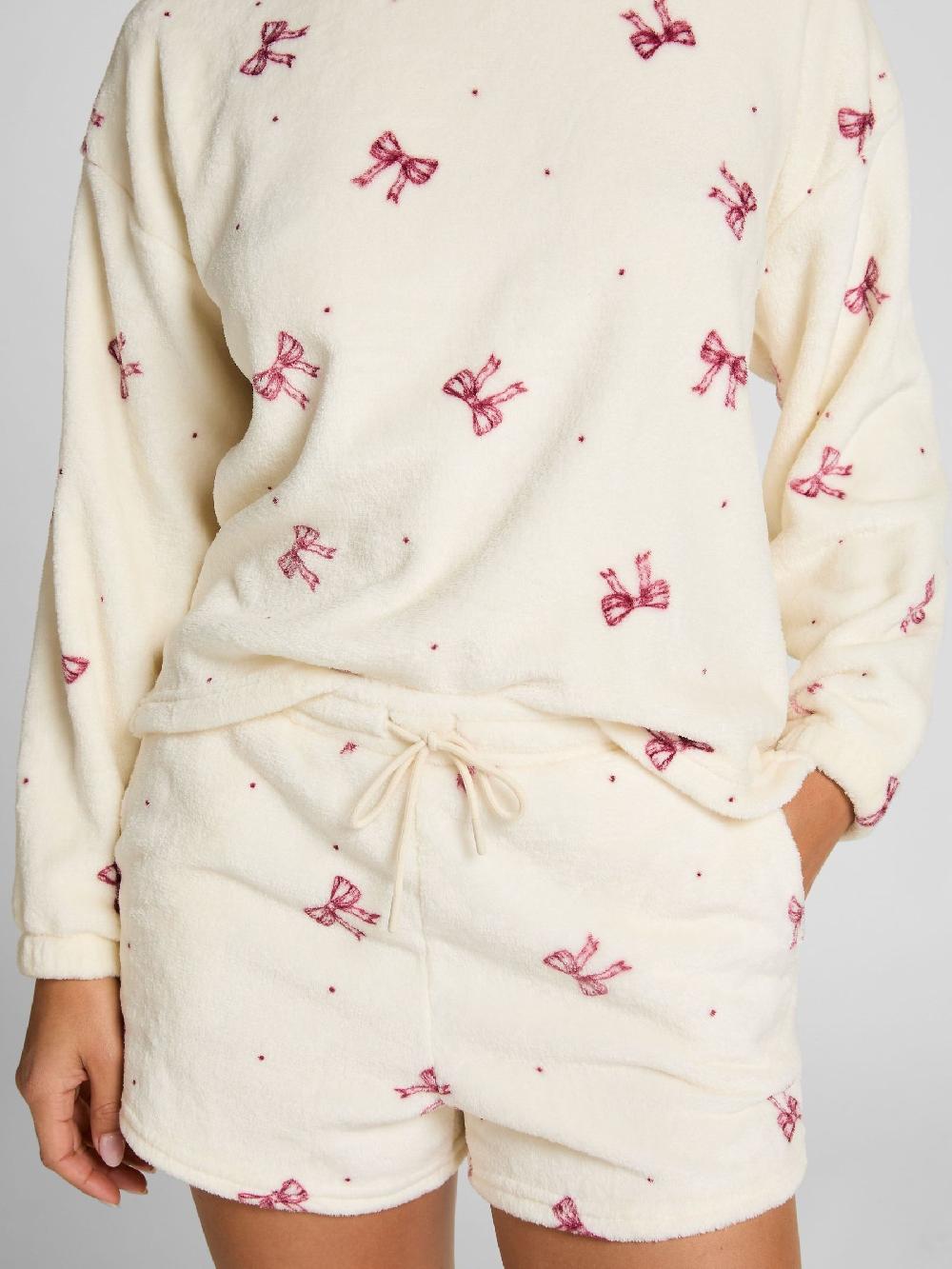 seraphine Hunkemoller Flannel Fleece White Pyjamas Set