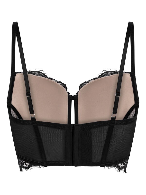 Seraphine Hunkemoller Prina Padded Underwired Longline Black Bra