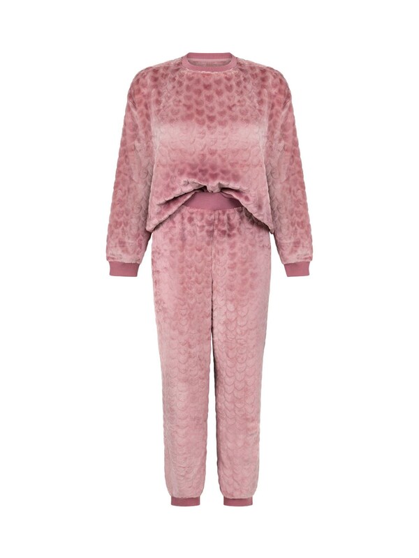 Seraphine Hunkemoller Purple Fleece Heart Pyjamas Set