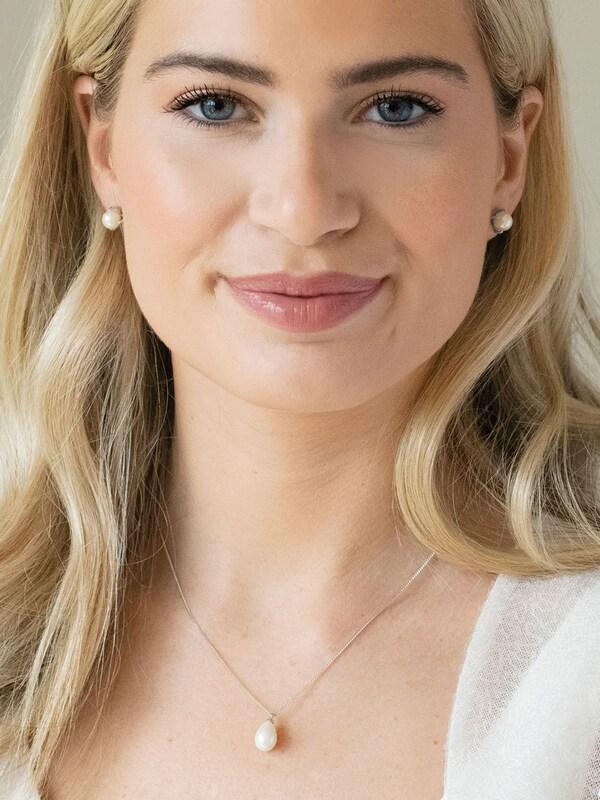 Seraphine Ivory & Co Rhodium Westbury Pearl Drop Pendant