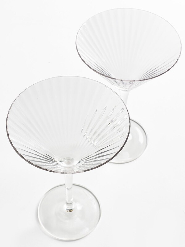 Seraphine Jasper Conran London Set Of 4 Clear Fluted Martini Cocktail Glasses