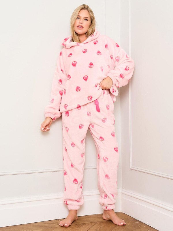 Seraphine Jim Jam The Label Pink Strawberry Print Twosie Pyjamas