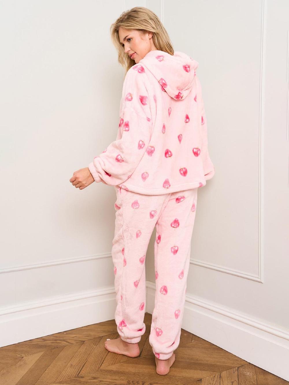 seraphine Jim Jam the Label Pink Strawberry Print Twosie Pyjamas