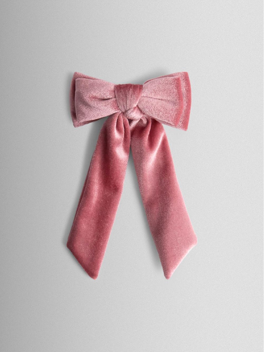 seraphine JoJo Maman Bébé Light Pink Long Tail Double Bow Hair Clip