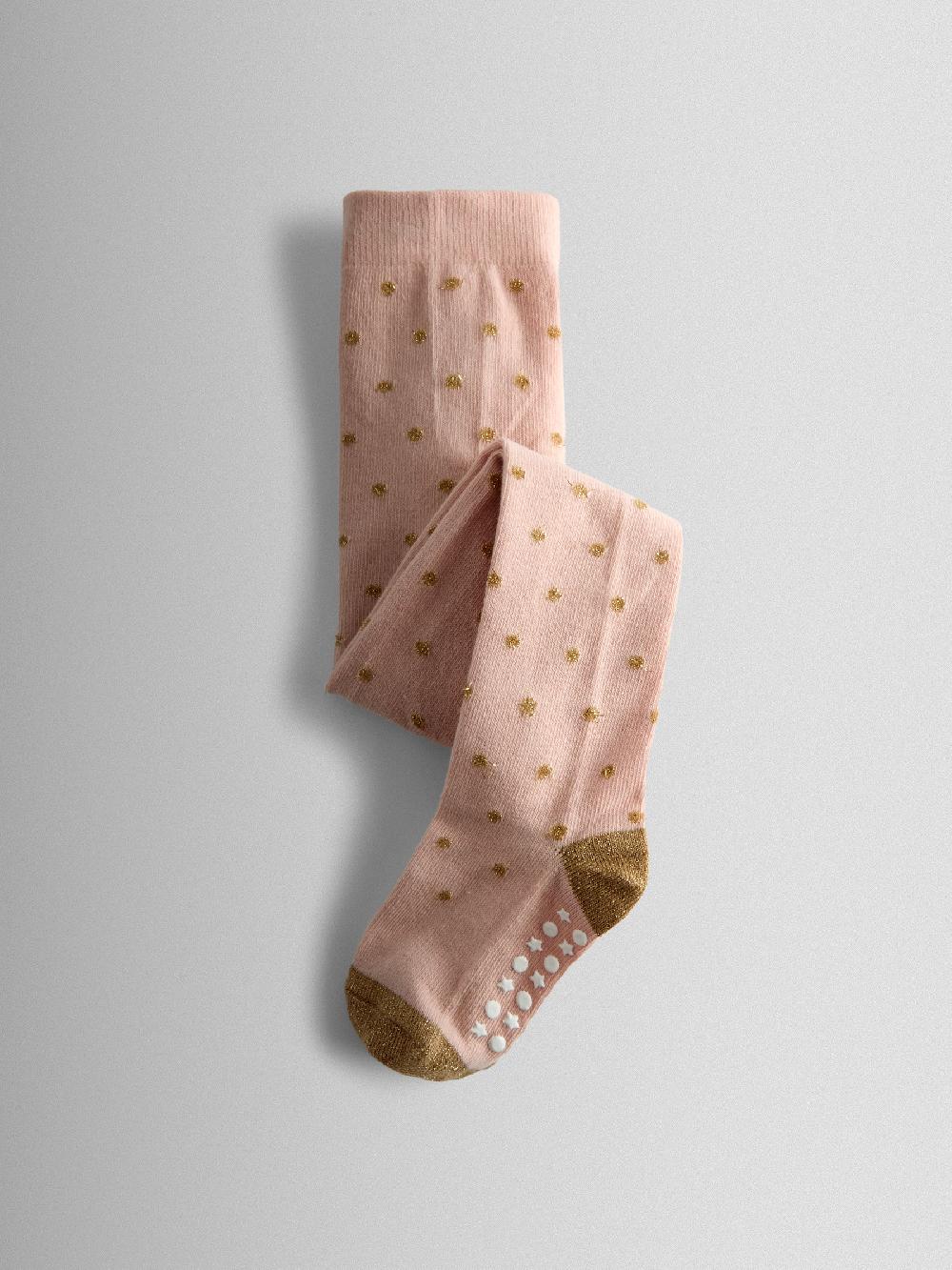 seraphine JoJo Maman Bébé Pink 2-Pack Glitter Cotton Rich Tights