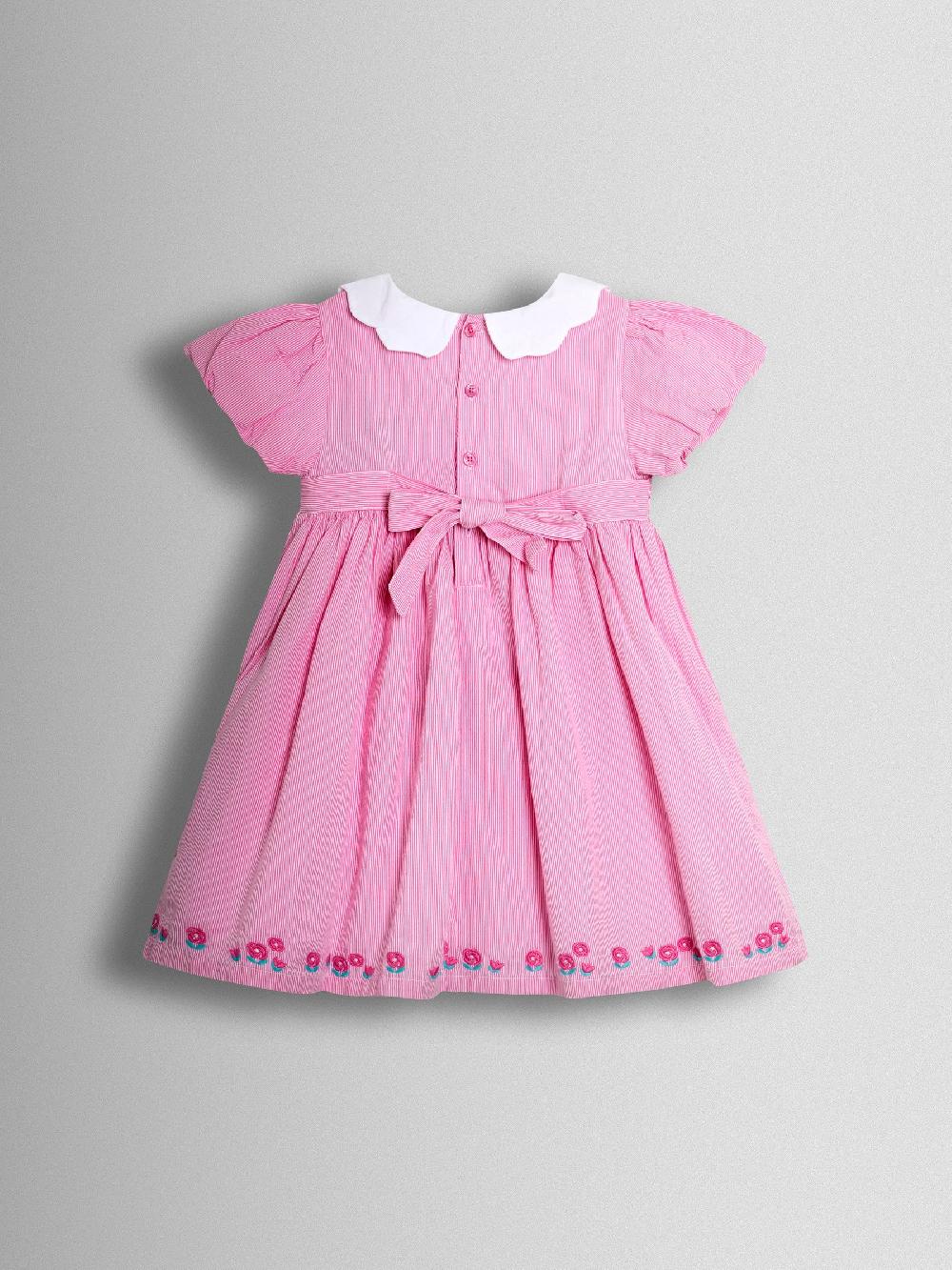 seraphine JoJo Maman Bébé Pink Bud Floral Smocked Party Dress