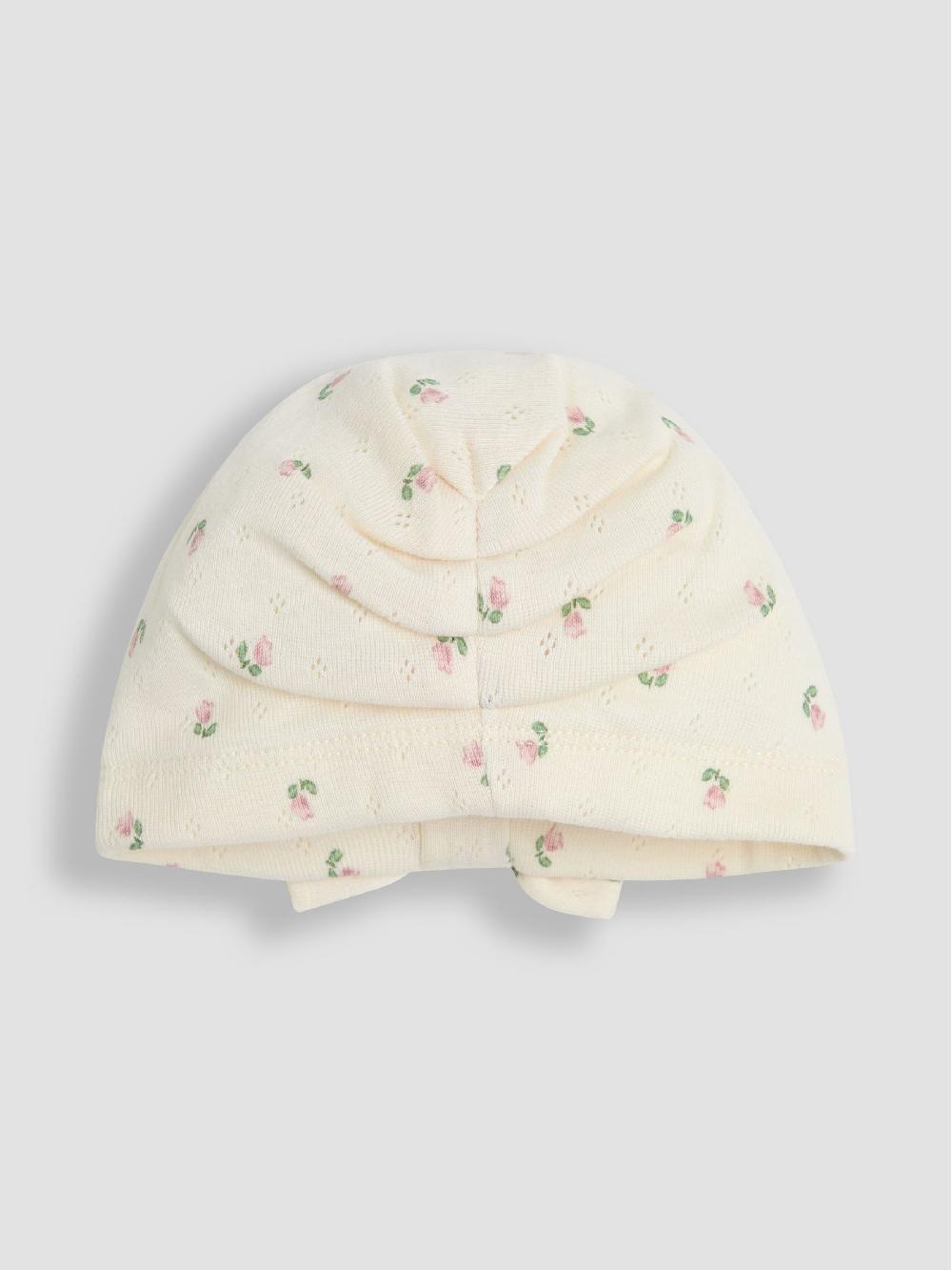 seraphine JoJo Maman Bébé Pink Floral Print Turban 100% Cotton Hat
