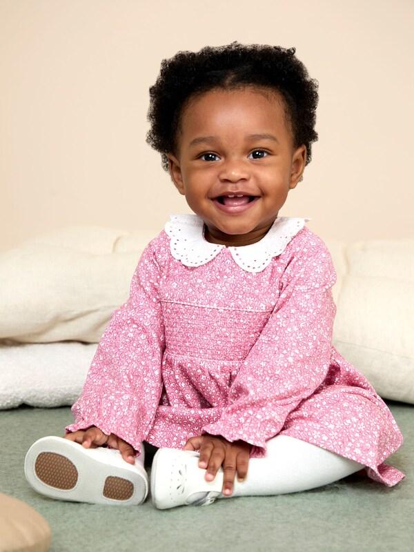 Seraphine JoJo Maman Bébé Pink Smocked Collared Dress