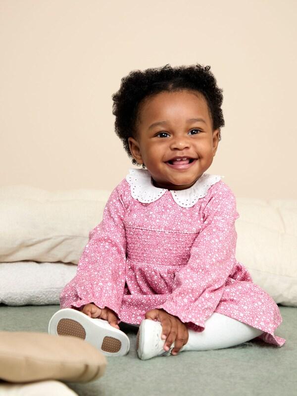 Seraphine JoJo Maman Bébé Pink Smocked Collared Dress