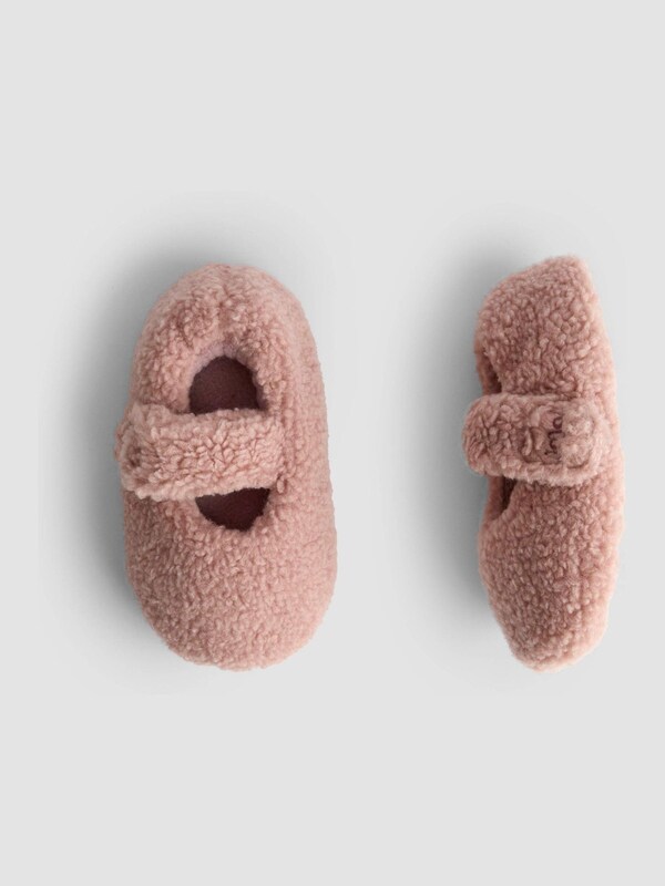 Seraphine JoJo Maman Bébé Pink Velvet Bow Ballet Pump Slippers