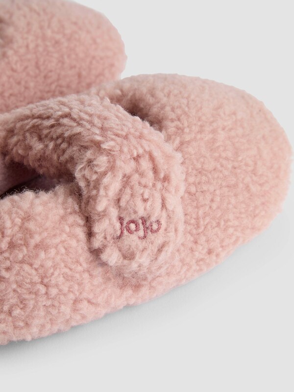 Seraphine JoJo Maman Bébé Pink Velvet Bow Ballet Pump Slippers