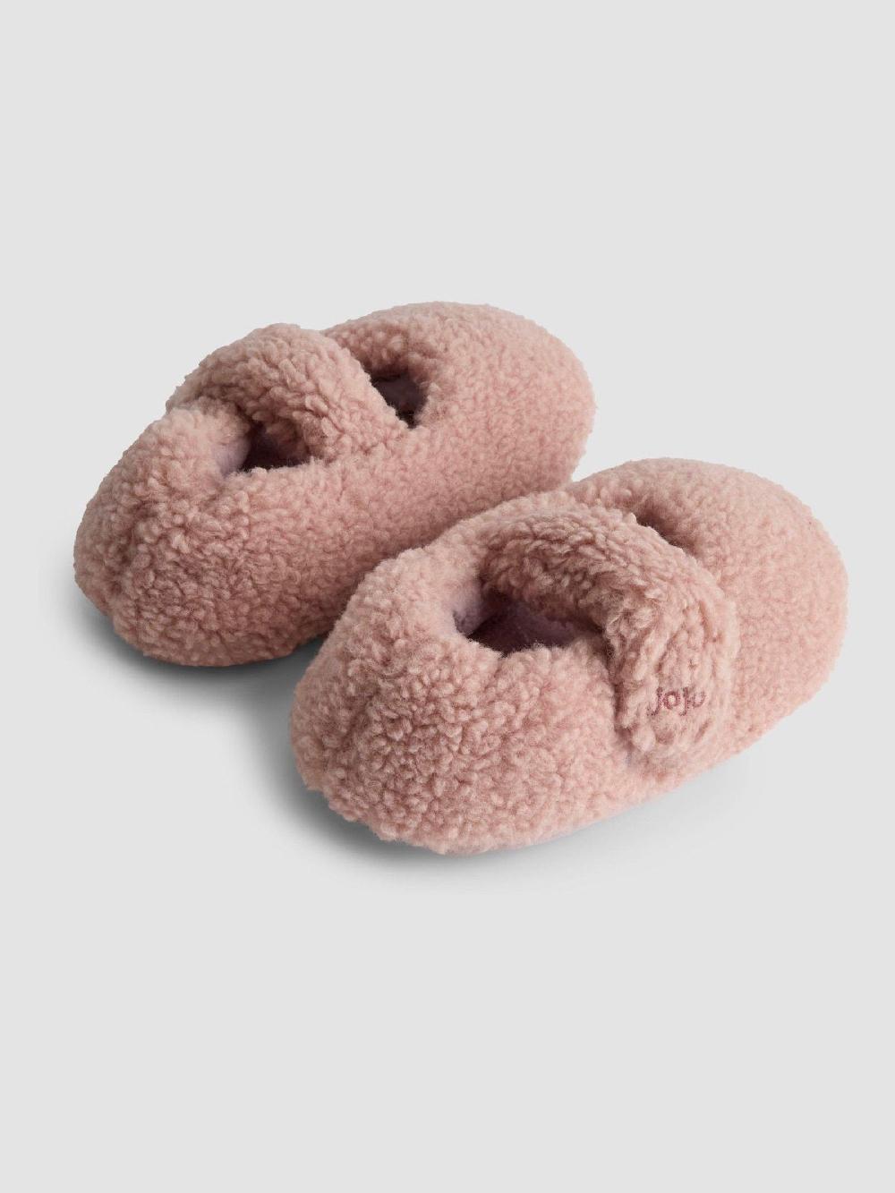 seraphine JoJo Maman Bébé Pink Velvet Bow Ballet Pump Slippers