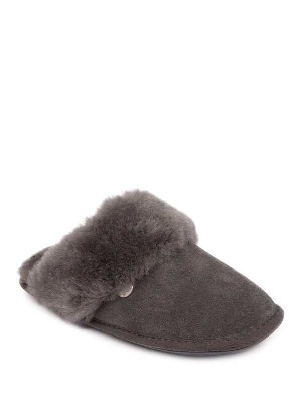 Seraphine Just Sheepskin Dark Grey Ladies Duchess Slippers