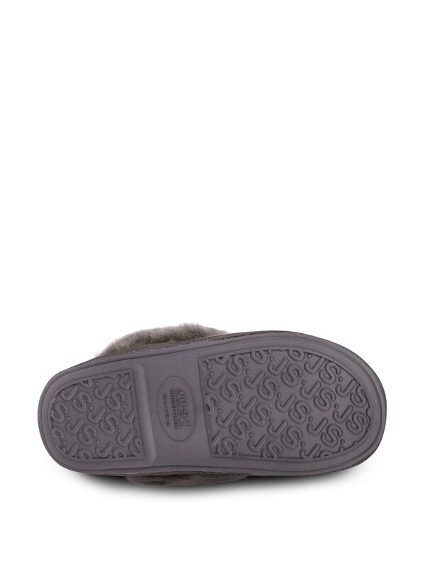 Seraphine Just Sheepskin Dark Grey Ladies Duchess Slippers
