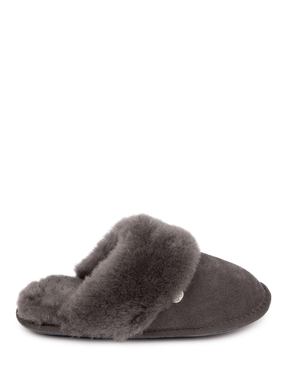seraphine Just Sheepskin Dark Grey Ladies Duchess Slippers