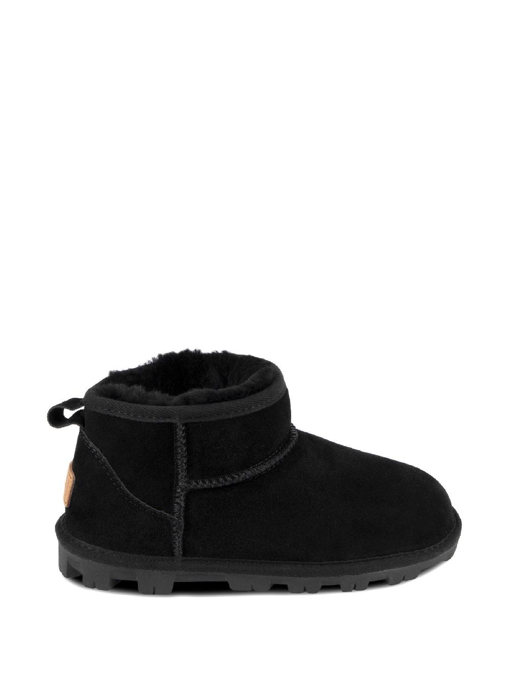 seraphine Just Sheepskin™ Black Ladies Mini Grace Sheepskin Boots