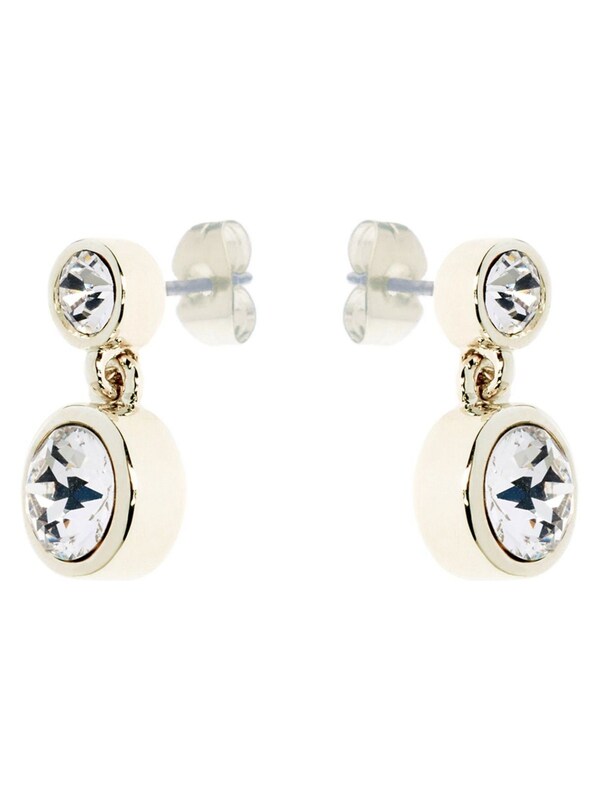 Seraphine Karen Millen Gold Crystal Dot Drop Earrings