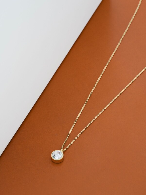 Seraphine Karen Millen Gold Crystal Dot Pendant Necklace