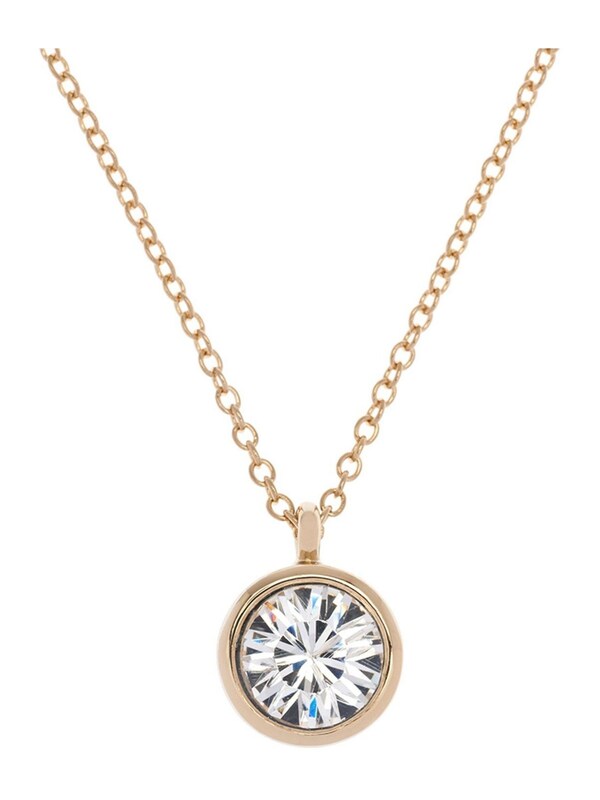 seraphine Karen Millen Gold Crystal Dot Pendant Necklace