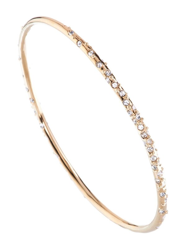 seraphine Karen Millen Gold Crystal Sprinkle Bangle