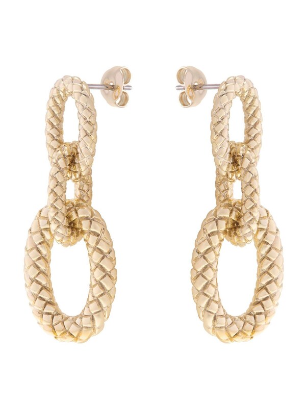 Seraphine Karen Millen Gold Tone Gold Tone Woven Link Drop Earrings