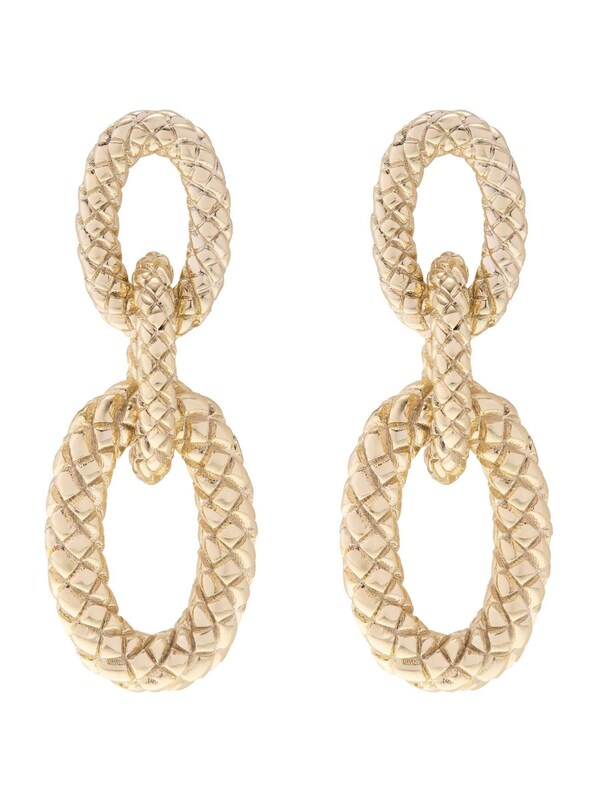Seraphine Karen Millen Gold Tone Gold Tone Woven Link Drop Earrings