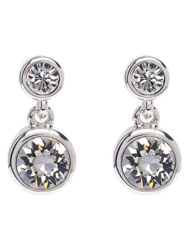 seraphine Karen Millen Silver Crystal Dot Drop Earrings