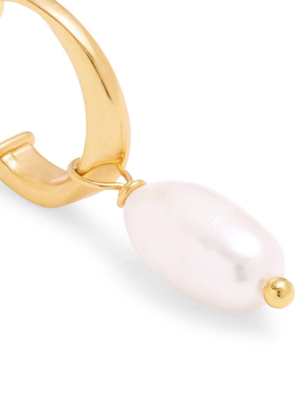 seraphine Katie Loxton Gold Tone Pearl Lustre Hoop Earrings