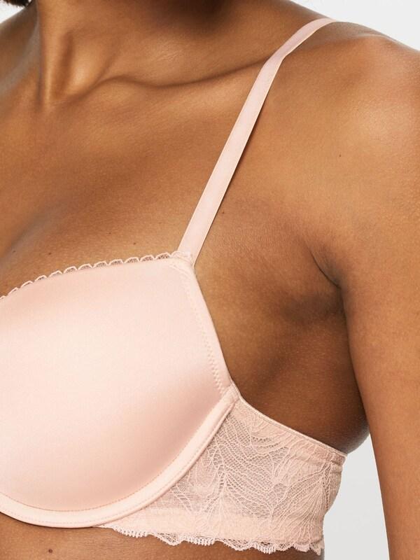 Seraphine KBX Pink Pad Plunge Harper Scalloped Lace Smooth Padded Plunge Bra