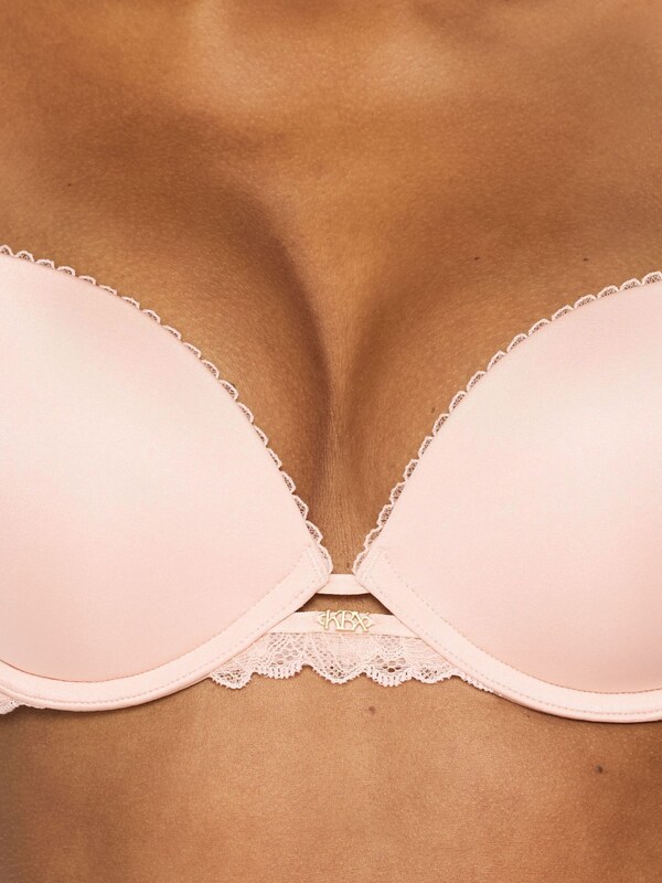 Seraphine KBX Pink Pad Plunge Harper Scalloped Lace Smooth Padded Plunge Bra