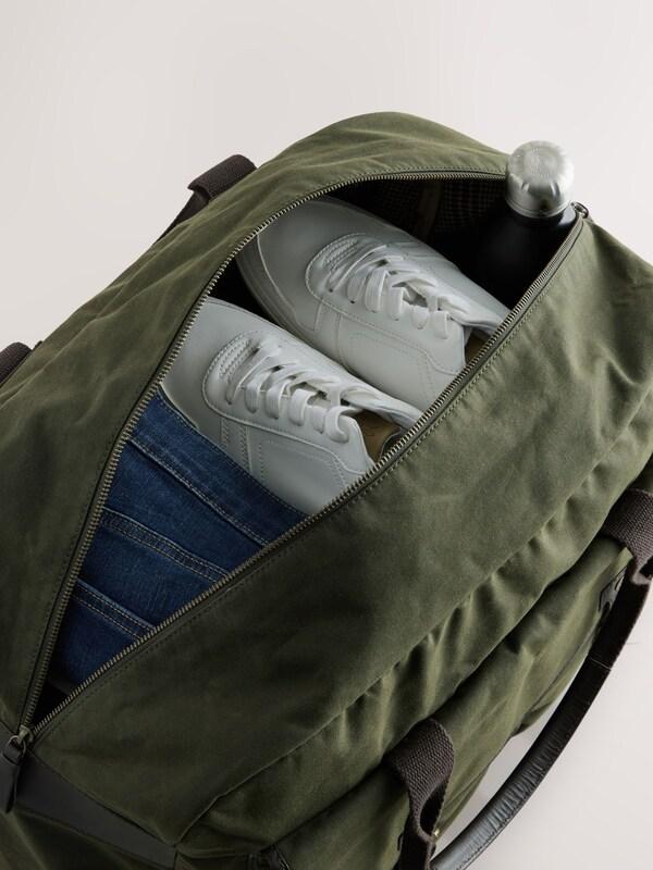 Seraphine Khaki Green Wax Cotton Weekend Holdall Bag