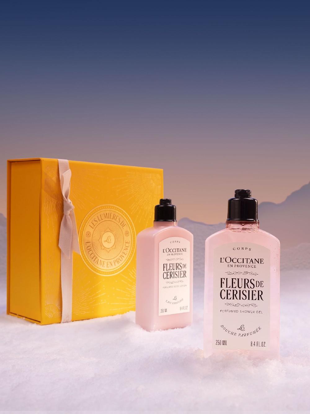 seraphine L'Occitane Fleurs De Cerisier (Cherry Blossom) Body Care Collection (Worth £46)
