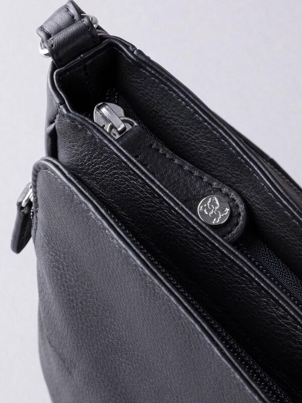 Seraphine Lakeland Leather Black Ambleside Cross-Body Bag