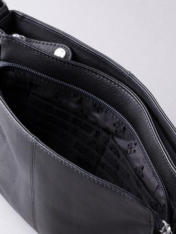 Seraphine Lakeland Leather Black Ambleside Cross-Body Bag