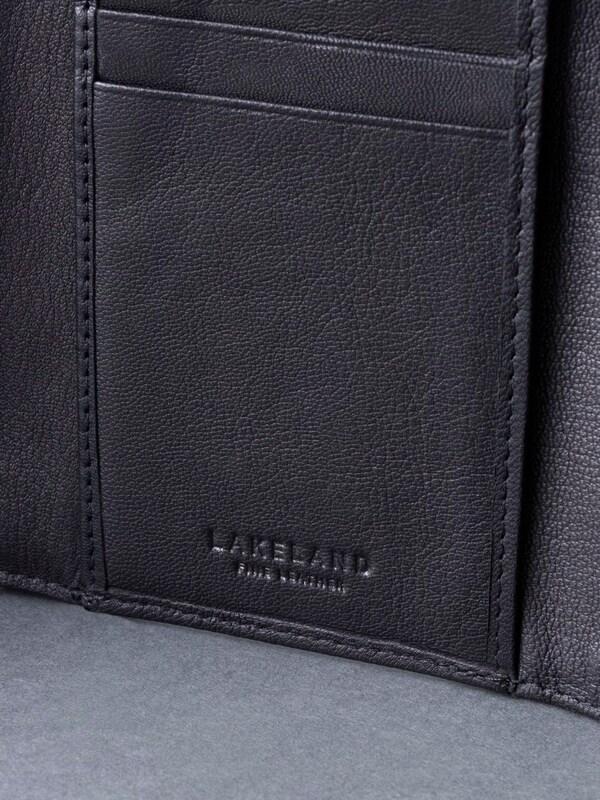 Seraphine Lakeland Leather Black Bowston Tri-Fold Wallet