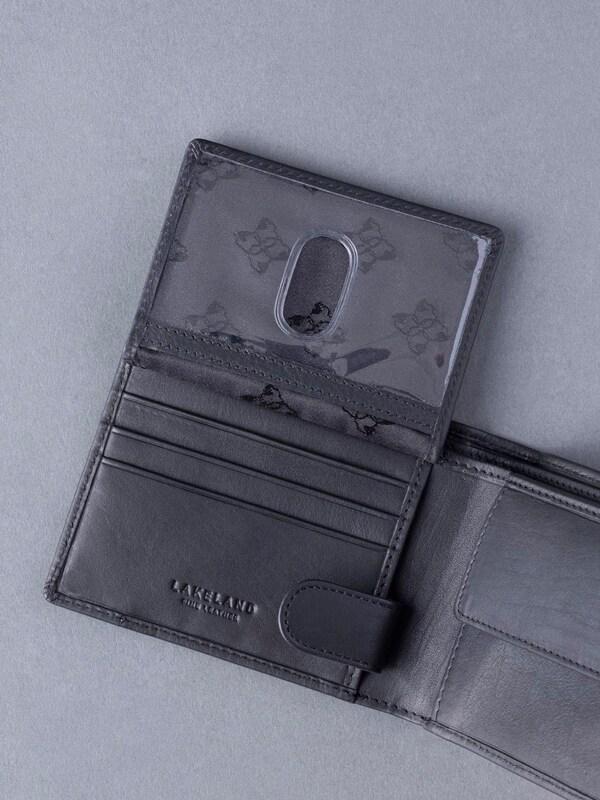 Seraphine Lakeland Leather Black Stitch Bi-Fold Wallet