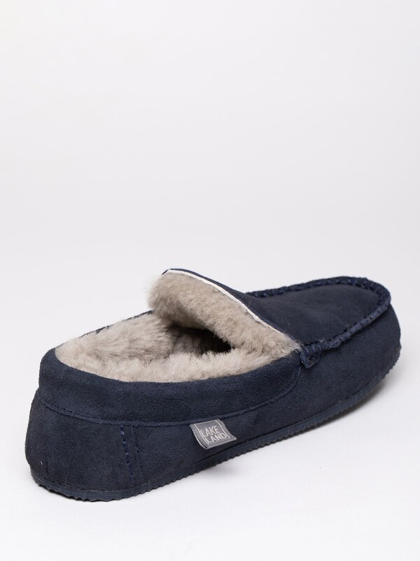 Seraphine Lakeland Leather Blue Mens Sheepskin Slip-On Moccasins