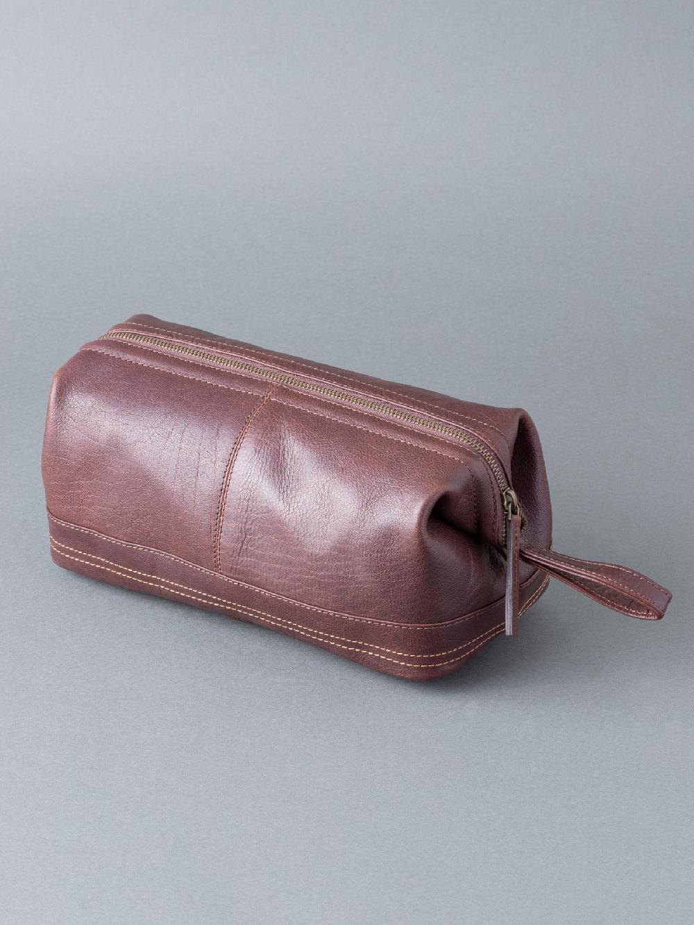seraphine Lakeland Leather Brown Keswick Leather Washbag