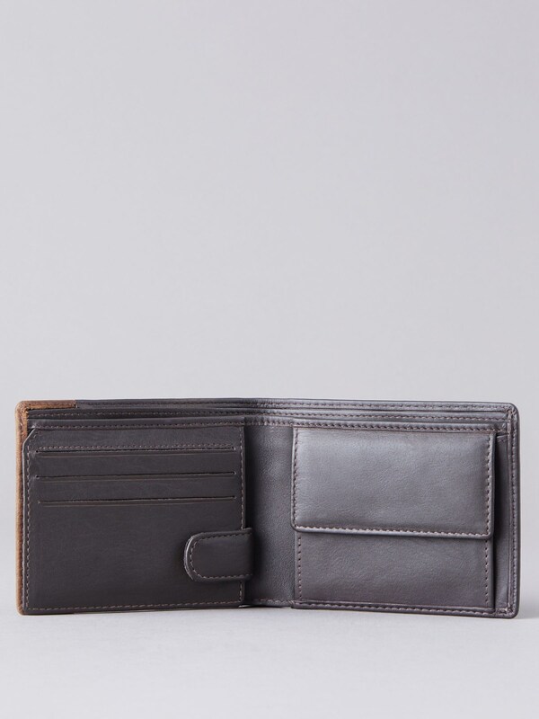 Seraphine Lakeland Leather Brown Stitch Leather Bi-Fold Wallet