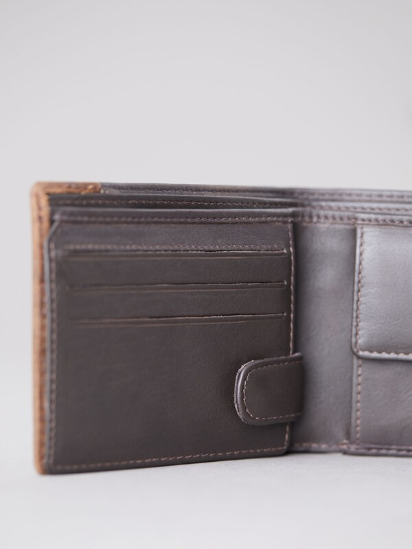 Seraphine Lakeland Leather Brown Stitch Leather Bi-Fold Wallet